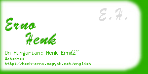 erno henk business card